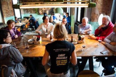 Bruges Beer Tour with chocolate pairing by a young local - Stop 1: Brewery stories at Bath & Barley and the ale vs lager lesson