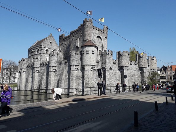 Ghent Beer and Sightseeing Adventure - Ghent Market Hall and canal-side beer at a local café